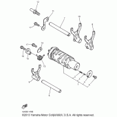 Схема узла: Копирный вал и Вилки Yamaha YZF600R Thundercat