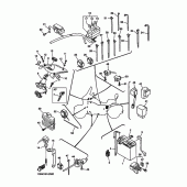 Схема узла: Электрооборудование 1 Yamaha XVZ1300 Royal Star Tour Deluxe