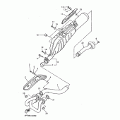 Схема узла: Выхлопная система Yamaha XT600 XT600