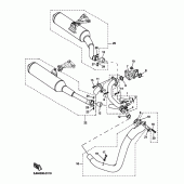 Схема узла: Выхлопная система Yamaha BT1100 Bulldog