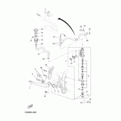 Схема вузла: Задній гальмівний циліндр Yamaha XT660 XT660Z Tenere