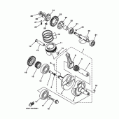 Схема узла: Коленчатый вал и Поршень Yamaha XG250 TRICKER