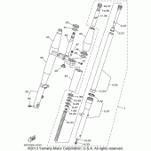 Схема вузла: Вилка передньої осі Yamaha XVS650 V-Star Classic