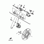 Схема узла: Передний тормоз (3JB1-6) Yamaha XV400 Virago