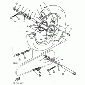 Схема узла: Заднее колесо Yamaha YZ125