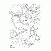 Схема вузла: Облицювальні елементи 1 Yamaha XVZ1300 Royal Star Venture S