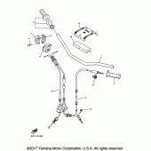 Схема узла: Руль и Тросики Yamaha YZ450F YZ450FX