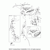 Схема вузла: Паливний бак Yamaha XVS950 V-Star