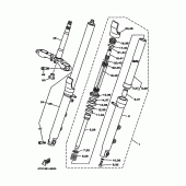Схема вузла: Вилка передньої осі Yamaha TDM850