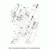 Схема узла: Вилка передней оси Yamaha XV1600 Midnight Star
