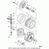 Схема вузла: Зчеплення Yamaha WR200R