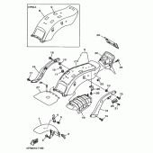 Схема вузла: Заднє крило 1 (4TR8) Yamaha XVS400 Drag Star