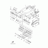 Схема узла: Задний рычаг и Подвеска Yamaha YZ250 YZ250
