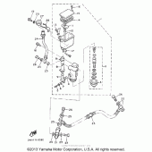 Схема вузла: Задній гальмівний циліндр Yamaha XVZ1300 Venture Royale