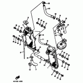 Схема узла: Радиатор и Патрубок системы охлаждения Yamaha YZ125