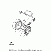 Схема вузла: Генератор Yamaha XV250 V-Star