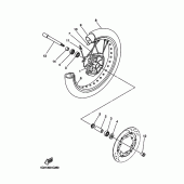 Схема узла: Переднее колесо Yamaha XT660