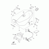 Схема вузла: Сидіння Yamaha XT660 XT660R
