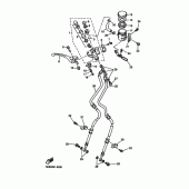 Схема вузла: Передній гальмівний циліндр Yamaha YZF-R6/YZF600 R6
