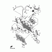 Схема узла: Радиатор и Патрубок системы охлаждения Yamaha FZ6 FZ6 FAZER