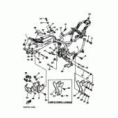 Схема узла: Рама Yamaha XV400 Virago