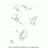 Схема узла: Задний тормозной суппорт Yamaha XVS950 V-Star Tourer