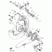 Схема вузла: Задне колесо Yamaha XJ600 Diversion (S-TYPE)