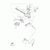 Схема узла: Передний тормозной цилиндр Yamaha YZ250 YZ250F