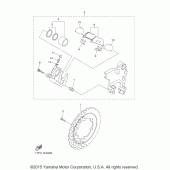 Схема вузла: Задній гальмівний супорт Yamaha XVS950 Bolt C-Spec