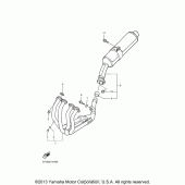 Схема узла: Выхлопная система Yamaha YZF600R Thundercat