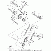 Схема вузла: Распредвал и Цепь ГРМ Yamaha XVS1100 V-Star Custom