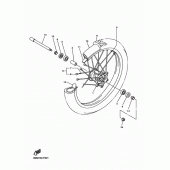 Схема узла: Переднее колесо Yamaha YZ250 YZ250FX
