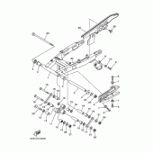 Схема вузла: Задній важіль та Підвіска Yamaha XT250 Serow