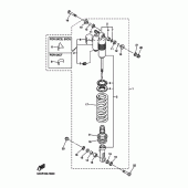 Схема узла: Задняя подвеска Yamaha YZ250 YZ250F