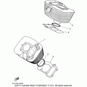 Схема вузла: Циліндр Yamaha XV250 Virago