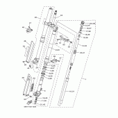 Схема узла: Вилка передней оси Yamaha YZ125
