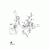 Схема вузла: Пульт керування рульовим та важелем Yamaha FZS600 FAZER