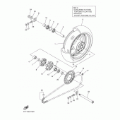 Схема вузла: Заднє колесо Yamaha YZF-R1 R1