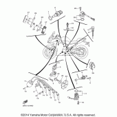 Схема вузла: Електроустаткування (1) Yamaha FZ6 FZ6R