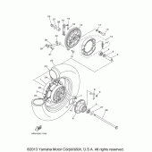 Схема вузла: Заднє колесо Yamaha XVS650 V-Star Custom