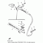 Схема узла: Передний тормозной цилиндр Yamaha WR250 WR250Z