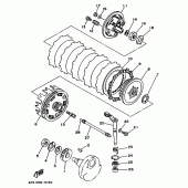Схема вузла: Зчеплення Yamaha TT250R TT-R