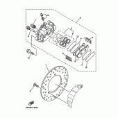 Схема узла: Задний тормозной суппорт Yamaha YP250 Majesty