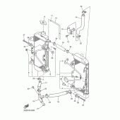 Схема узла: Радиатор и Патрубок системы охлаждения Yamaha YZ450F YZ450F