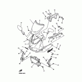 Схема узла: Облицовочные элементы 1 Yamaha FZS600 FAZER
