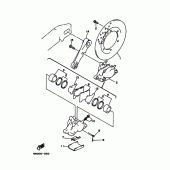 Схема вузла: Задній гальмівний супорт Yamaha TRX850