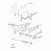 Схема узла: Задний рычаг и Подвеска Yamaha MT03 MT-03