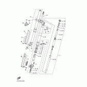 Схема узла: Вилка передней оси Yamaha WR450F