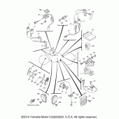 Схема узла: Электрооборудование (1) Yamaha XV1900 Roadliner S