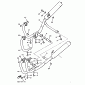 Схема узла: Выхлопная система Yamaha XJ600 Diversion (S-TYPE)